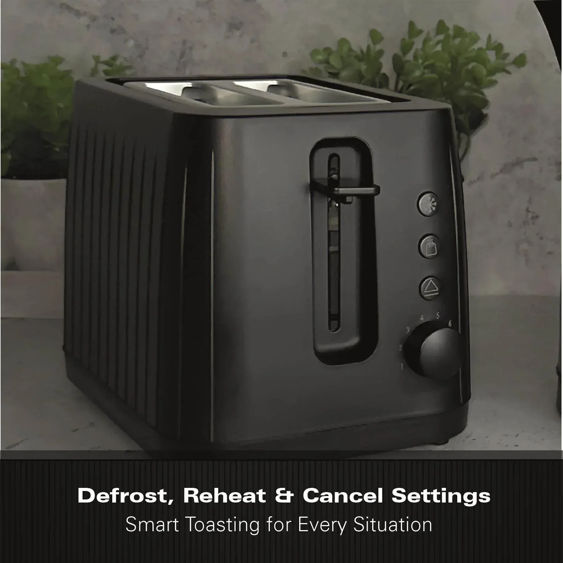 Hamilton Beach Stealth 2 Slice Textured Toaster - Matte Black - Image 8