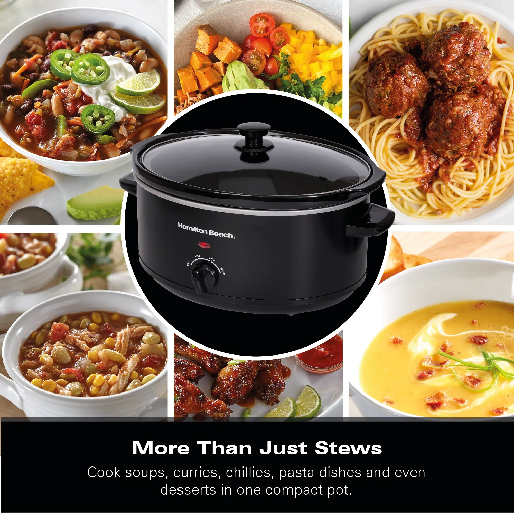 Hamilton Beach 'The Family Favourite' 6.5L Slow Cooker - Black - Image 10