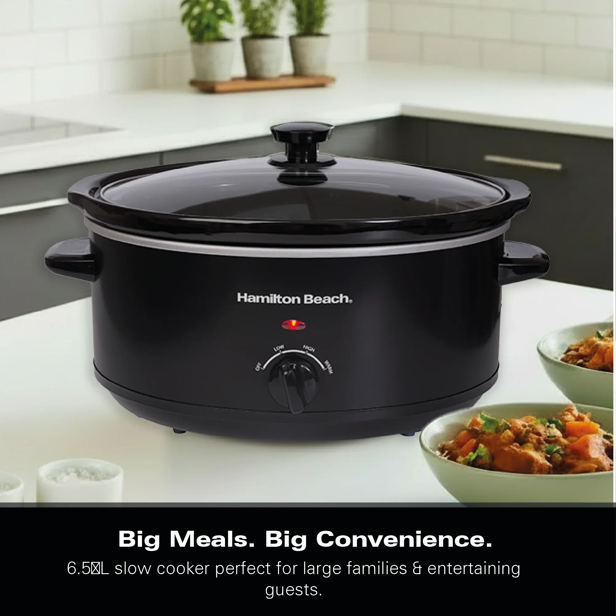 Hamilton Beach 'The Family Favourite' 6.5L Slow Cooker - Black - Image 6