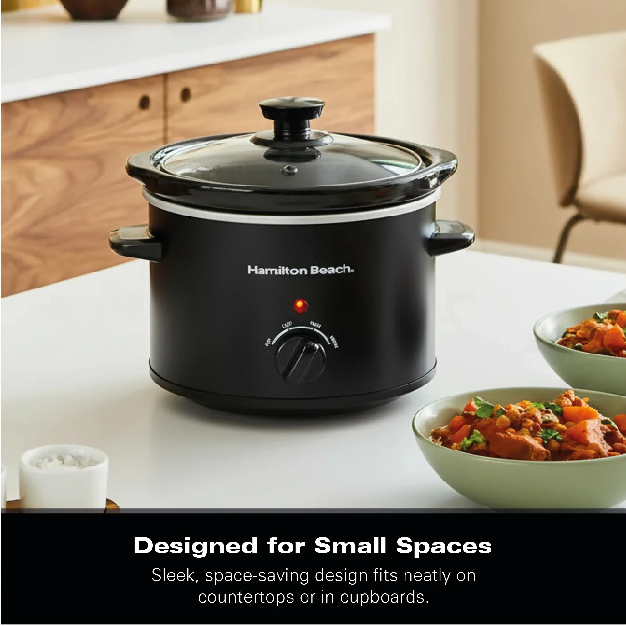 Hamilton Beach The Mighty Mini 1.8L Slow Cooker - Black - Image 12