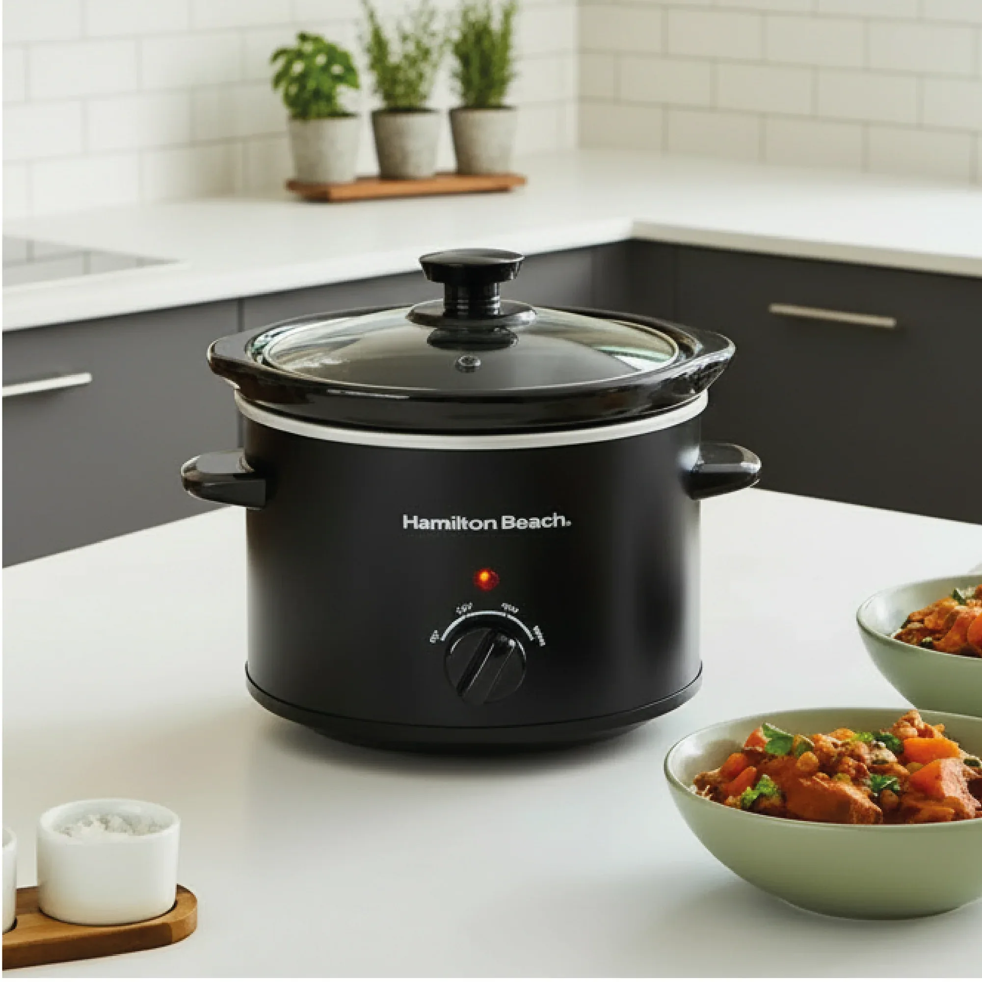 Hamilton Beach The Mighty Mini 1.8L Slow Cooker - Black - Image 5