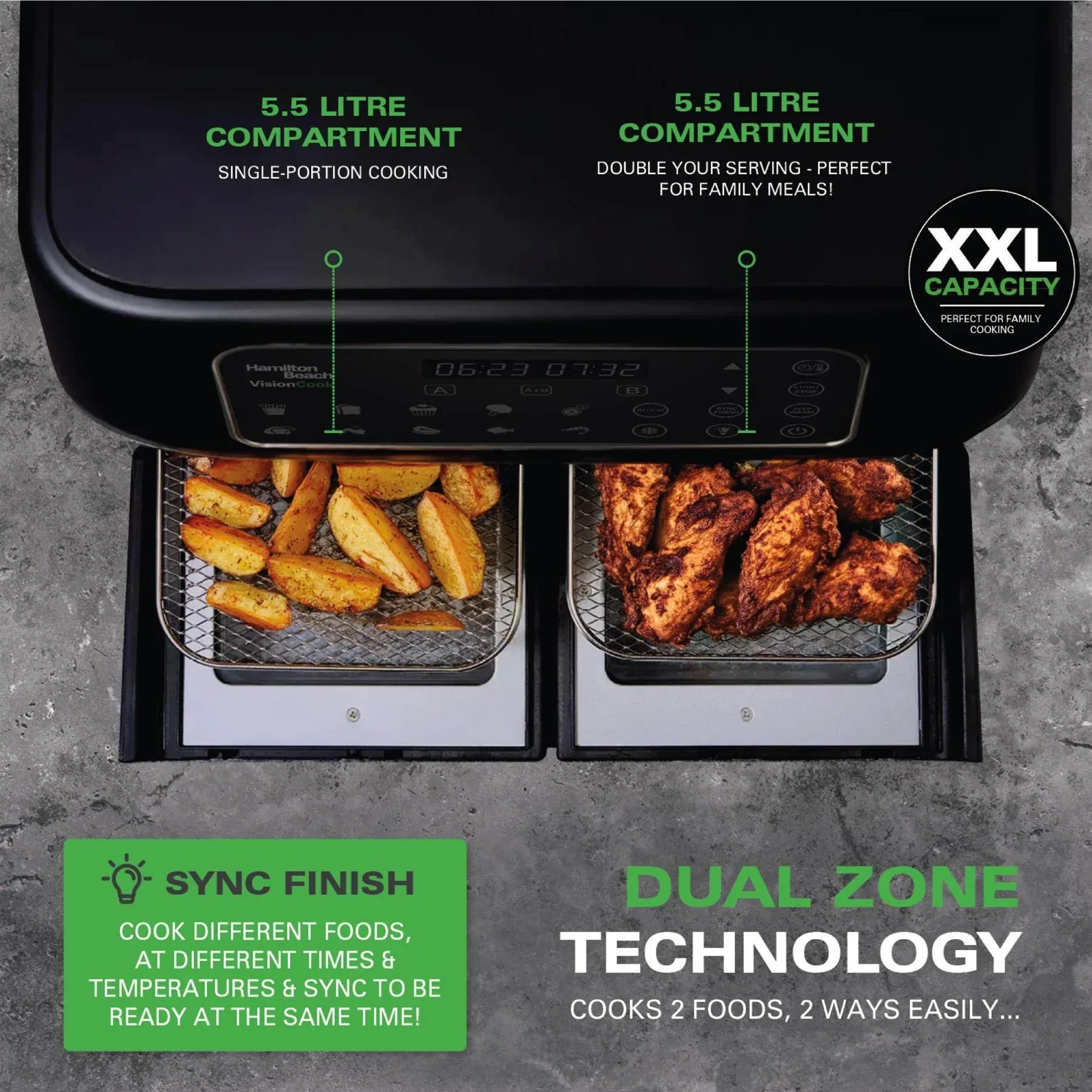 Hamilton Beach VisionCook 11L Digital Dual Air Fryer Oven - Image 8